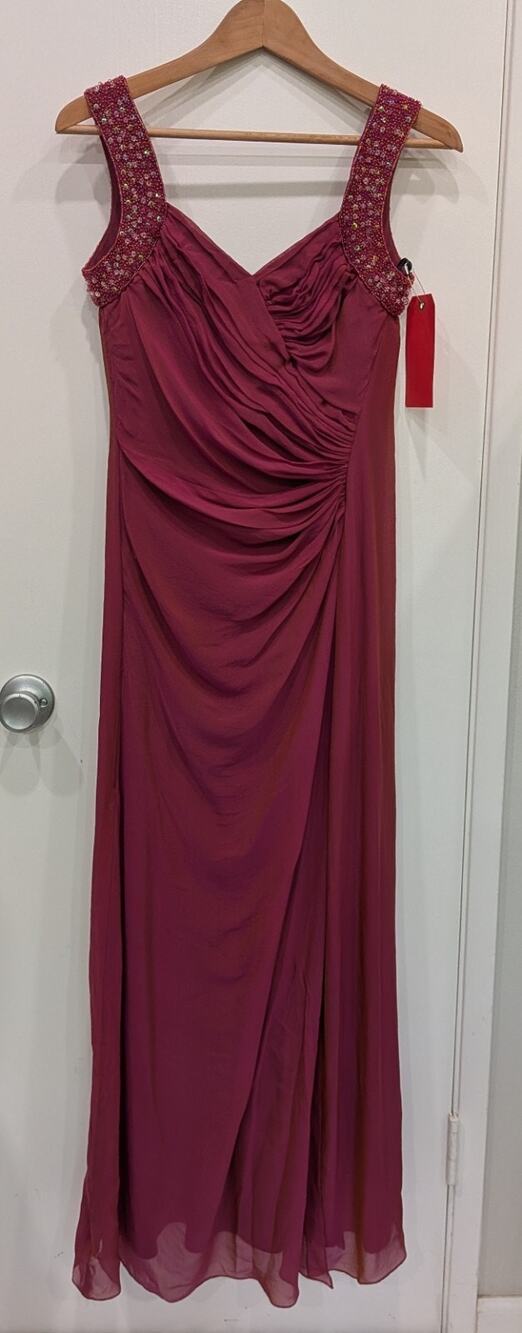 Tadashi Shoji Movie Dress Iridescent Silk Prom Size 6 Magenta Paper Towns Movie